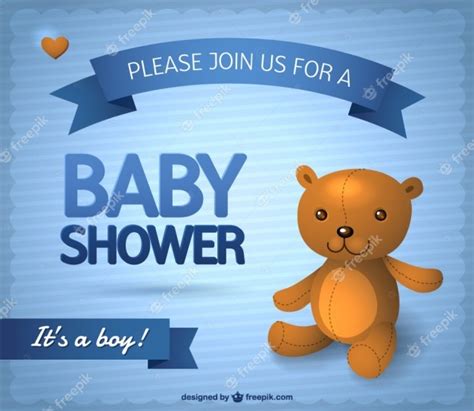 baby boy shower invitation  vector