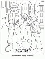Respect Coloring Scout Cub Pages Printable Scouts Tiger Wolf Boy Activity Honesty Core Lion Print Activities Scouting Kids Makingfriends Clipart sketch template