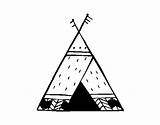 Tipi Teepee Indian Coloring Sketch Drawing Coloringcrew Indians Paintingvalley sketch template