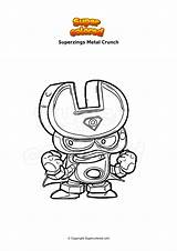 Superzings Crunch Colorare Supercolored sketch template
