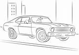 Nova Coloring Chevrolet 1970 Chevy Pages Ii Printable Truck Drawing Car Muscle Cars Template Chevelle Colouring Sketch sketch template