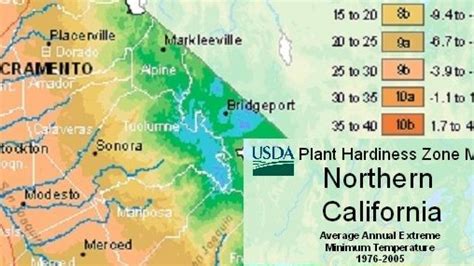 hardiness zone map california