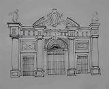Roman Pantheon Sketch sketch template