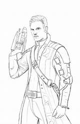 Starlord Guardians sketch template