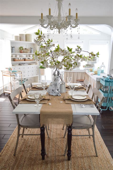 simple spring cottage farmhouse easter table fox hollow