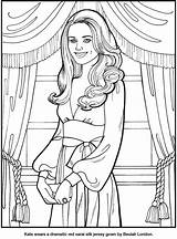 Coloring Pages Book Royal Kate Dover Publications Duchess Cambridge Doverpublications Colouring Fashion Van Adult Creative Amulet Miller Paper Families Fashions sketch template