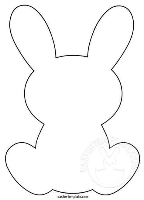 rabbit template printable easter bunny template bunny templates