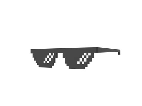 Pixel Sunglasses 3d Model Cgtrader