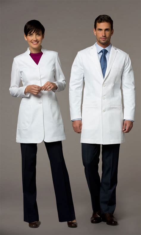 designer lab coats modern slimming tailored