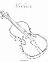 Violin Coloring Pages Clip Print Built California Usa Twistynoodle sketch template