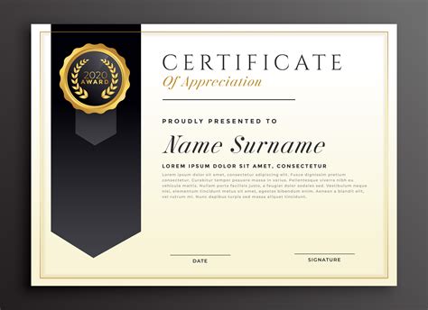 elegant diploma award certificate template design