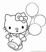 Kitty Hello Coloring Pages Printable Comments sketch template