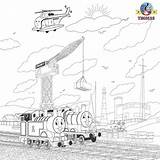 Thomas Coloring Friends Kids Train Tank Engine Clipart Crane Printable Gordon Cranky James Helicopter Harold Sheets Toys Games Express Entertainment sketch template