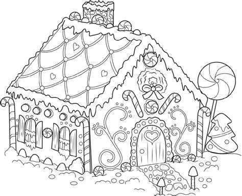 gingerbread house coloring pages educative printable candy coloring