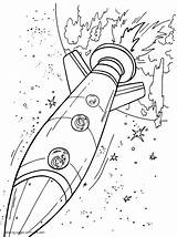 Coloring Pages Space Ship Printable Boys Rocket sketch template