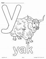 Coloring Alphabet Letter Pages Printable Supplyme Kids Yak Versions Letters Sheets Choose Board sketch template