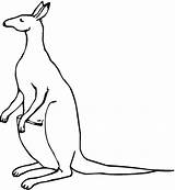 Kangaroo Drawing Kids Colouring Outline Color Clipart Pages Line Coloring Cliparts Mother Clip Library Print Simple A4 Attribution Forget Link sketch template
