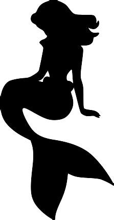 sitting mermaid silhouette svg