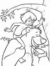 Jungle Book Coloring Pages Disney Mowgli Baloo Colorear Printable Kids Para Dibujos Clipart La Cartoon Outline Libro Dibujo Backs Selva sketch template