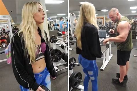womans social experiment  wear painted pants   gym