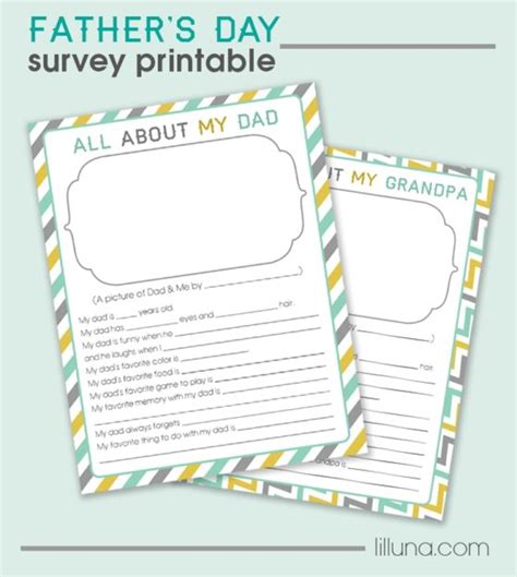 fathers day questionnaire