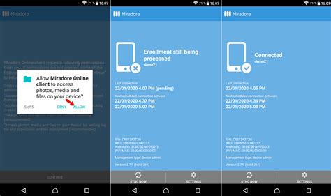 setup android work profile  android devices miradore
