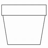 Pot Flower Coloring Template Printable Pots Pages Flowercoloringpage Craft sketch template