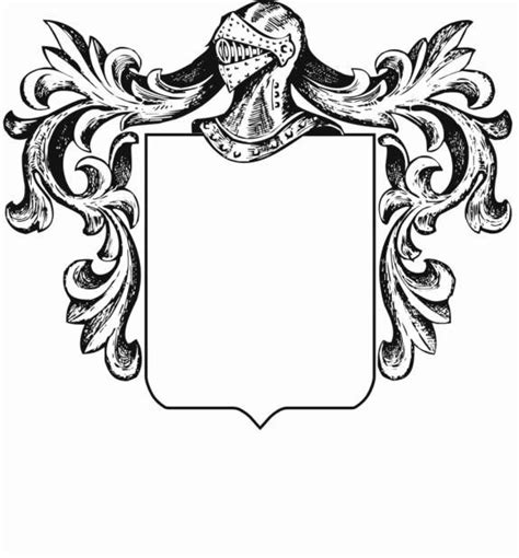 blank family crest clipartsco