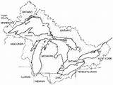 Lakes Great Map Outline Sea Paddle Quiz Michigan Geography Maps Key Flickr Mental Oct Environmental Noaa Laboratory Basin Research Google sketch template