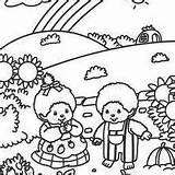 Monchhichi Pages Coloring Kiki Friends Cartoon Hellokids Strawberry Sunflowers Jam Colouring Choose Board sketch template