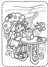 Shortcake Coloring Strawberry Pages Vintage Books Cartoon Sheets Characters Choose Board sketch template