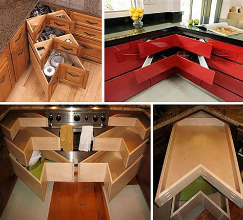 space saving corner drawer designs designs ideas  dornob