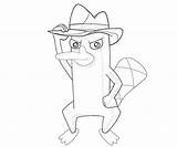 Coloring Platypus Perry Pages Popular sketch template