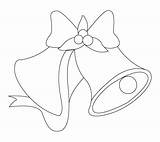 Christmas Bell Drawing Drawings Coloring Cliparts Childrens Color Getdrawings sketch template