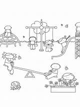 Playground Coloring Pages Printable Kids sketch template
