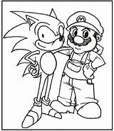 Coloring Kids Mario Pages Sonic Salvo Para Colorir sketch template