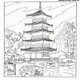 Coloring Temple Japanese Pages Printable Book Nara Sheets Adult Favoreads Adults Drawing Pagoda sketch template