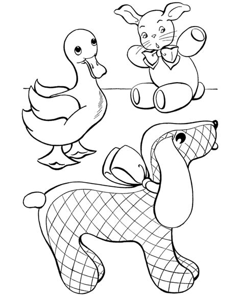 toy animals coloring pages stuffed animals  dog coloring page