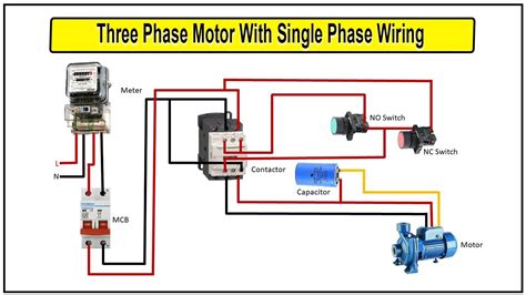 How To Make Three Phase Motor With Single Phase Wiring Diagram Single