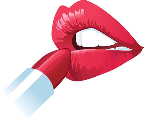 woman putting on lipstick illustrations royalty free vector graphics