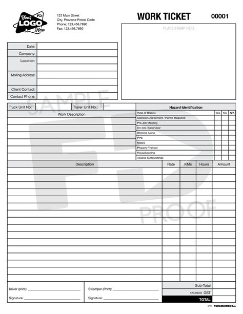 work ticket wt customizable form template forms direct