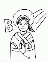 1st Saints Coloring4free Bernadette sketch template