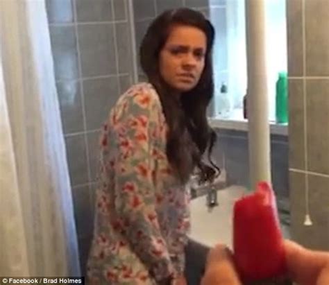 hot vagina prank video brad holmes rubs chilli on girlfriend s tampon internet goes nuts