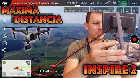prueba maxima distancia  km inspire kdronepilot youtube