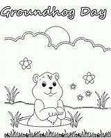 Coloring Groundhog Pages Printable Happy Popular Kids Library Clipart sketch template