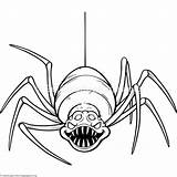 Spider Coloring Pages Scary Drawing Getdrawings Printable Color Getcolorings sketch template