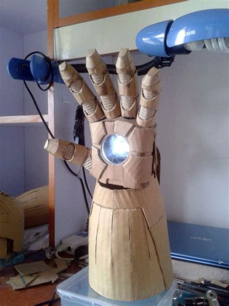 www iron man suit cardboard sculpture iron man hand