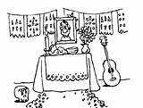 Altar Coloring Drawing Pages Dead Colorear Para Drawings Color sketch template