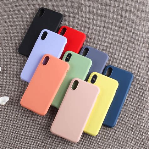 iphone xs max case luxury untra thin liquid silicone original candy color case  iphone
