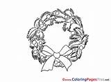 Christmas Wreath Colouring Sheet Coloring Title sketch template